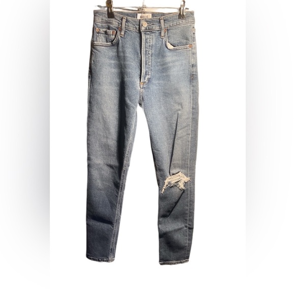 AGOLDE Nico high rise Stretch Trendy Day 2 Nite skinny 5 pockets cropped jean 26 - Picture 2 of 6